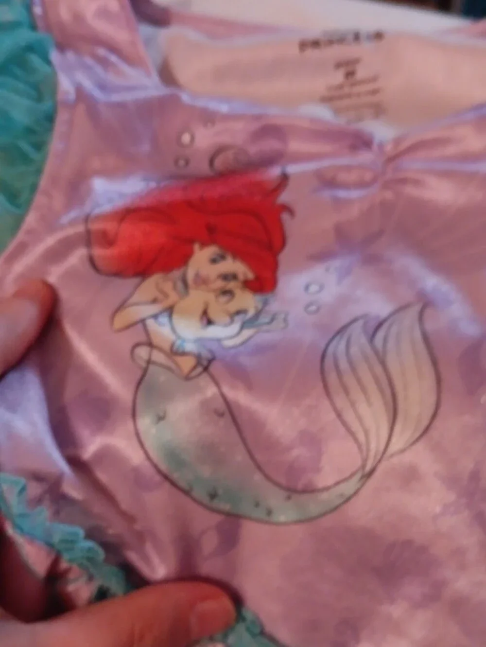 Disney Little Mermaid Pink and Teal Dress-Up Costume